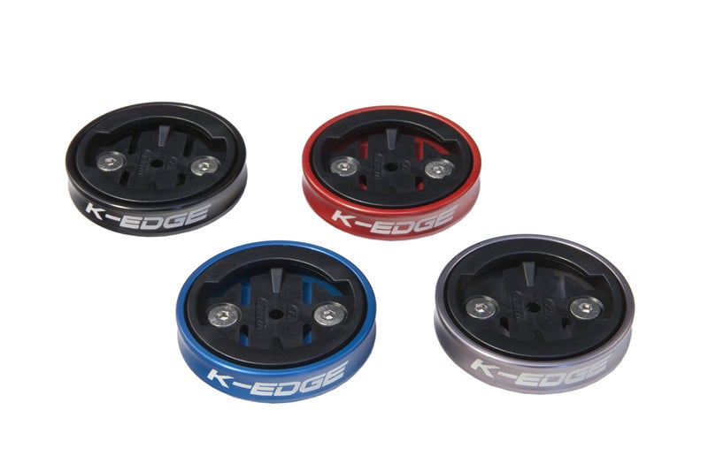 K-Edge | Gravity Top Cap Bicycle Computer Mount | Garmin | Blue - Image 2